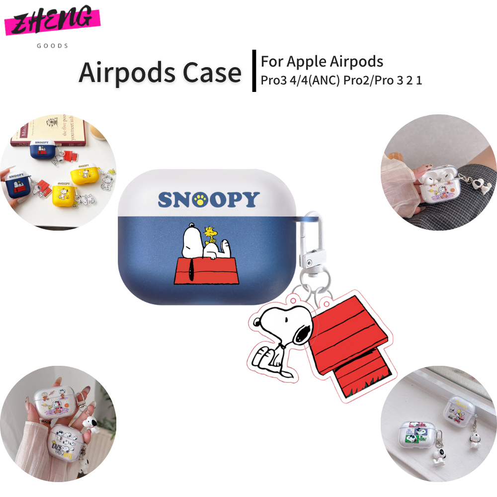 Snoopy สําหรับ Airpods Pro3 กรณี Airpods Pro2/Pro กันกระแทก TPU หูฟังสําหรับ AirPods Pro3 4/4 (ANC) Pro2 3 Pro 2 1