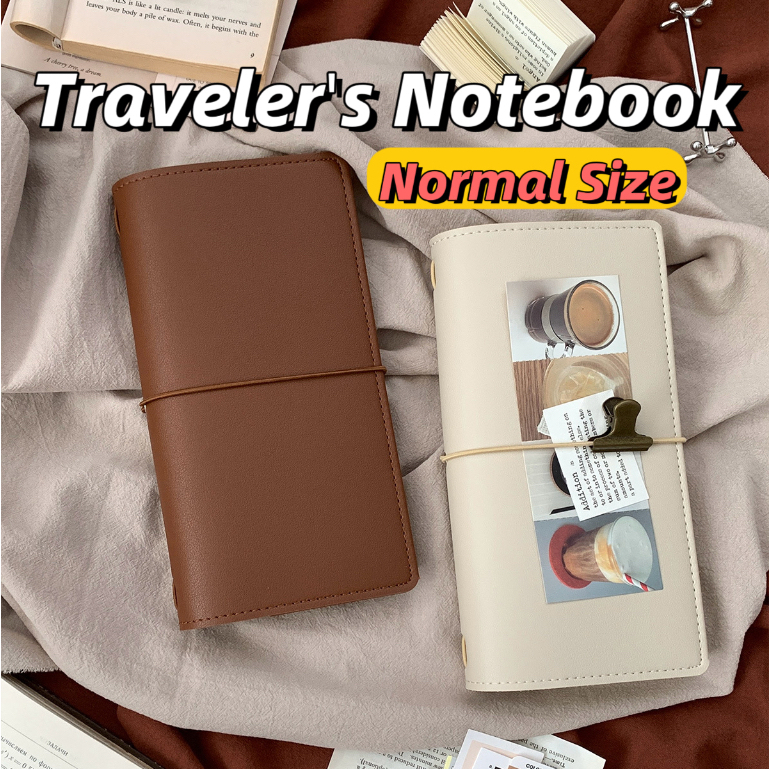 TN Normal Size Travelers Notebook เครื่องเขียนปกหนัง PU Memo Book Diary Journal Notebook