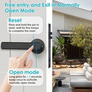 5 in1 Smart Digital Door Lock กลอนประตูดิจิตอล ลายนิ้วมือ รหัสผ่าน บัตร IC บลูทูธ กุญแจ ปลดล็อคระยะไกล Tuya APP ลูกบิดประตูอัจฉริยะ