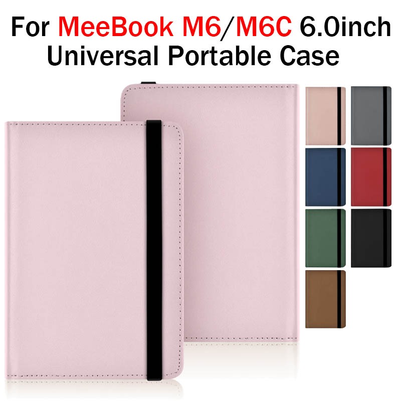 สําหรับ MeeBook M6 M6C 6.0 นิ้วฝาครอบหนัง 6.0 E-Reader สีทึบป้องกันกรณี