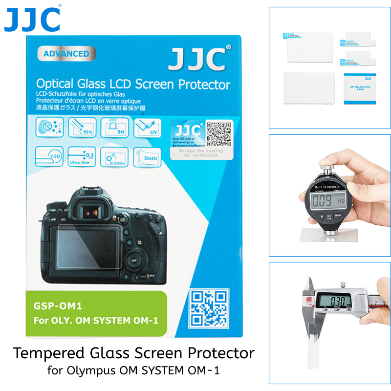 JJC OM1 ป้องกันหน้าจอกล้องสําหรับ Olympus OM SYSTEM OM-1 II กล้องฟิล์มกระจกนิรภัย LCD Glass Protecto