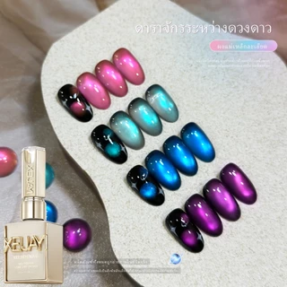XEIJAYI สไตล์ใหม่ Interstellar Galaxy Series Magnetic Cats Eye Gel ยาทาเล็บ Lasting Shining เหมาะสําหรับร้านทําเล็บ
