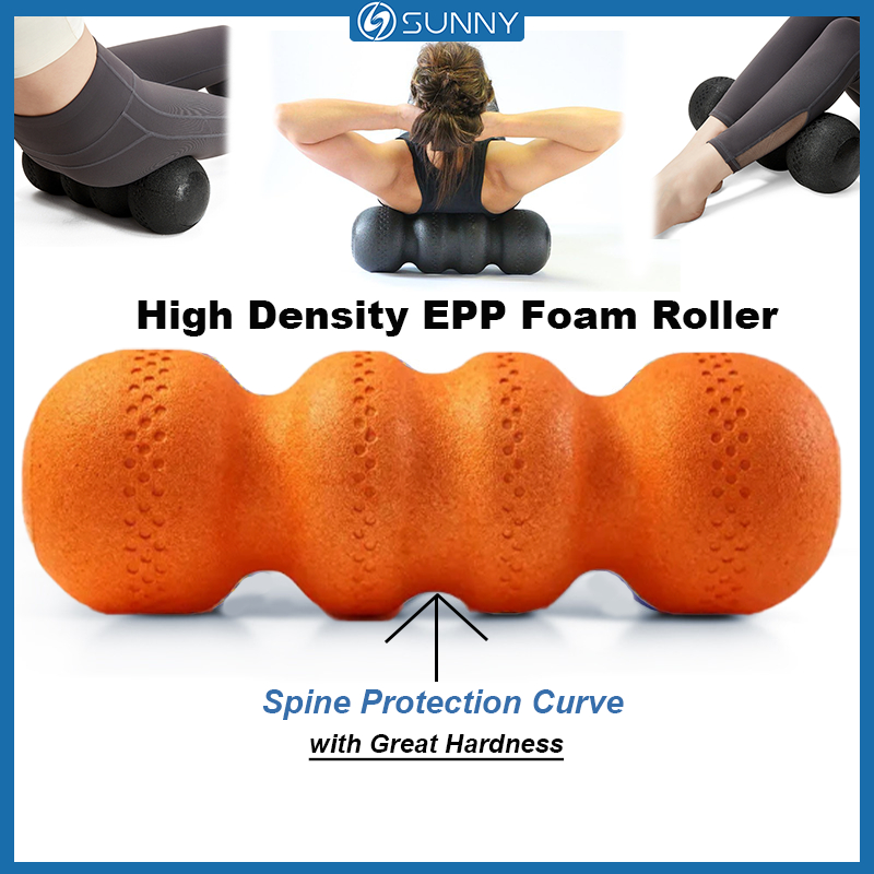 SunnyFit ลูกกลิ้งโฟม EPP Hard สีส้ม ขนาด 45 ซม. สำหรับนวดกล้ามเนื้อและฟื้นฟู