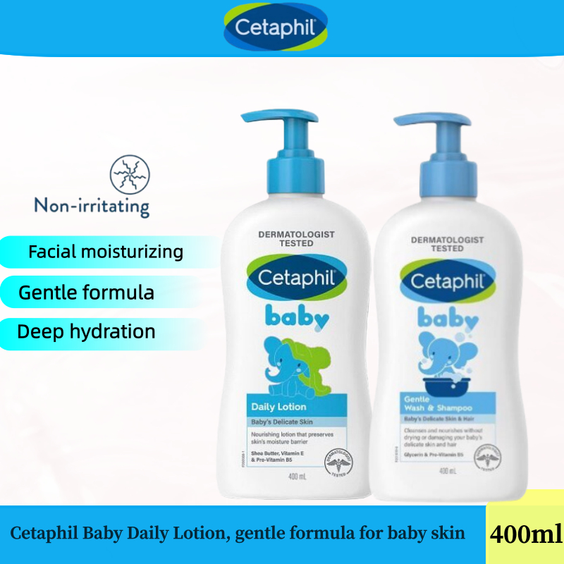 เซตาฟิล Cetaphil Baby Daily Lotion โลชั่นบำรุงผิวสำหรับเด็ก สูตรอ่อนโยน 400 ml.
