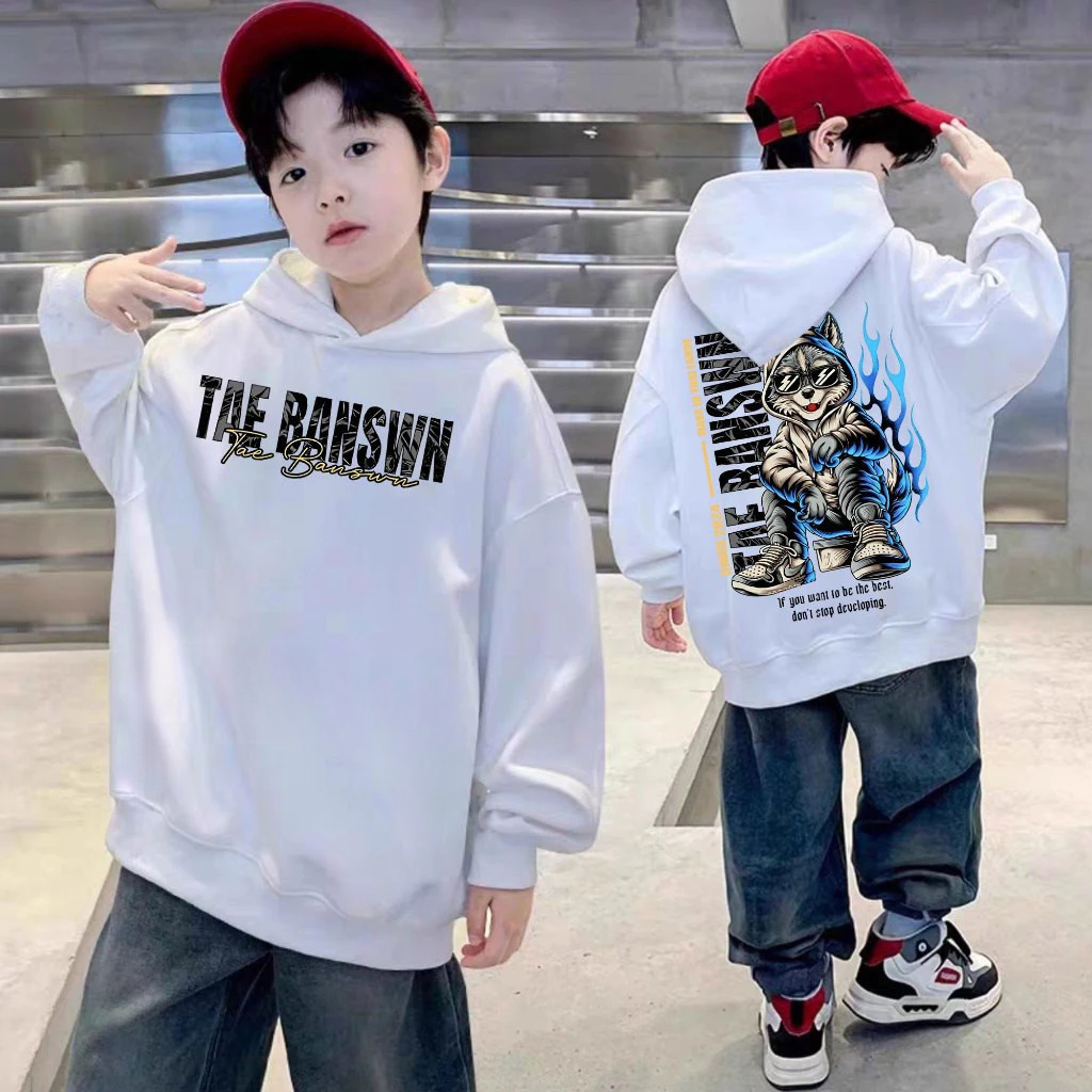 เสื้อฮูดี้เด็ก Tae Banswn แฟชั่น สวมใส่ง่าย ในฤดูฝนถึงฤดูหนาว