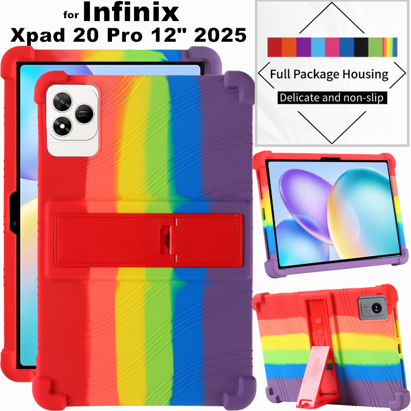 for Infinix Xpad 20 Pro 12 Inch 2025 Android Tablet Case Super Shockproof Soft Silicone Protective C