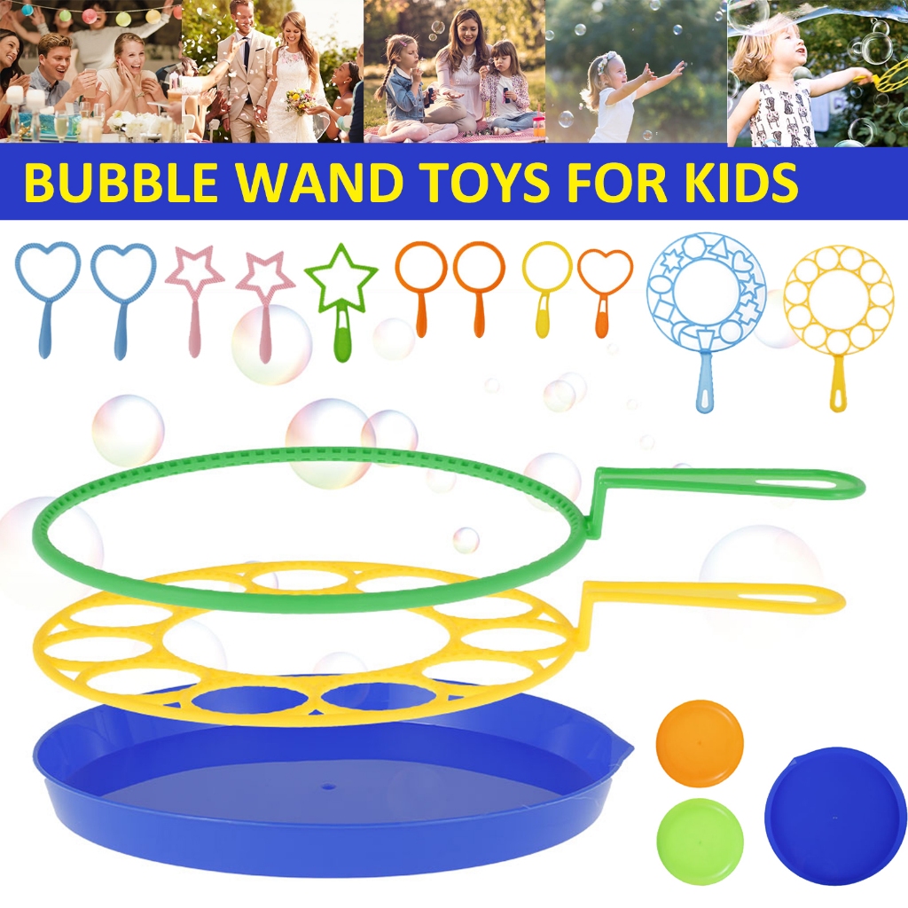 3/10/28 ชิ้น Bubble Wand ไม้เป่าฟอง ไม้เป่าทำฟอง ไม้เป่าฟองสบู่​ เสริมพัฒนาการเด็ก Sensory Play ต้องมี ชุดของเล่นเป่าฟองสบู่ ขนาดใหญ่ สําหรับเด็ก ไม้เป่าฟอง ไม้เป่าทำฟอง เซ็ท สุ่มสีให้นะคะ