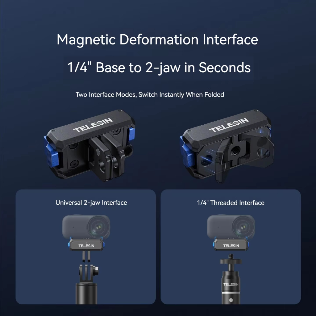 TELESIN อะแดปเตอร์แบบปลดเร็วแบบชาร์จไฟได้สําหรับ DJI osmo NANO กีฬาอะแดปเตอร์แม่เหล็กเดินป่ากลางแจ้งสําหรับอุปกรณ์เสริมกล้อง DJI ราคา ถูกที่สุด ดีลบีเคเค แกลเลอรีภาพที่ 6
