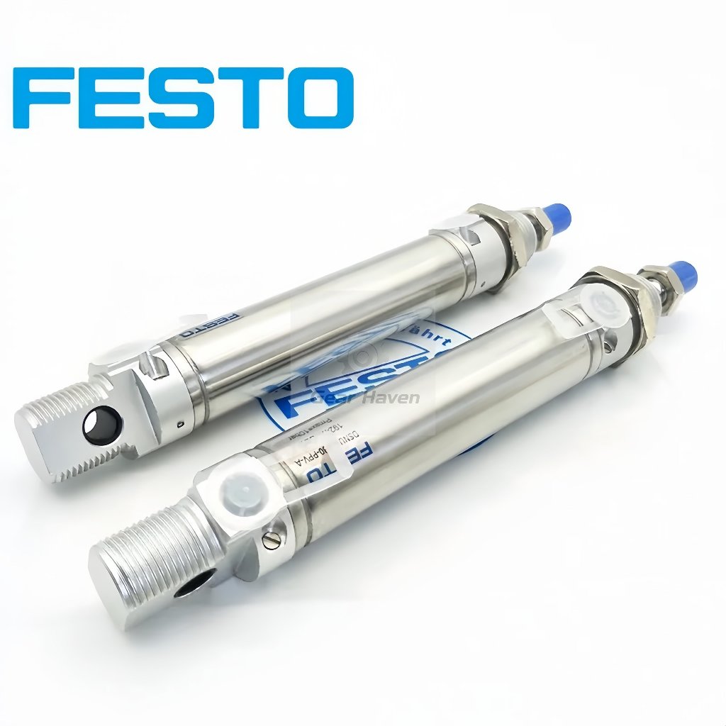 กระบอกสแตนเลส Festo DSNU-12 16 20 25-10 20 25 30 40 50-PPV-A พร้อมเบาะนิวเมติก
