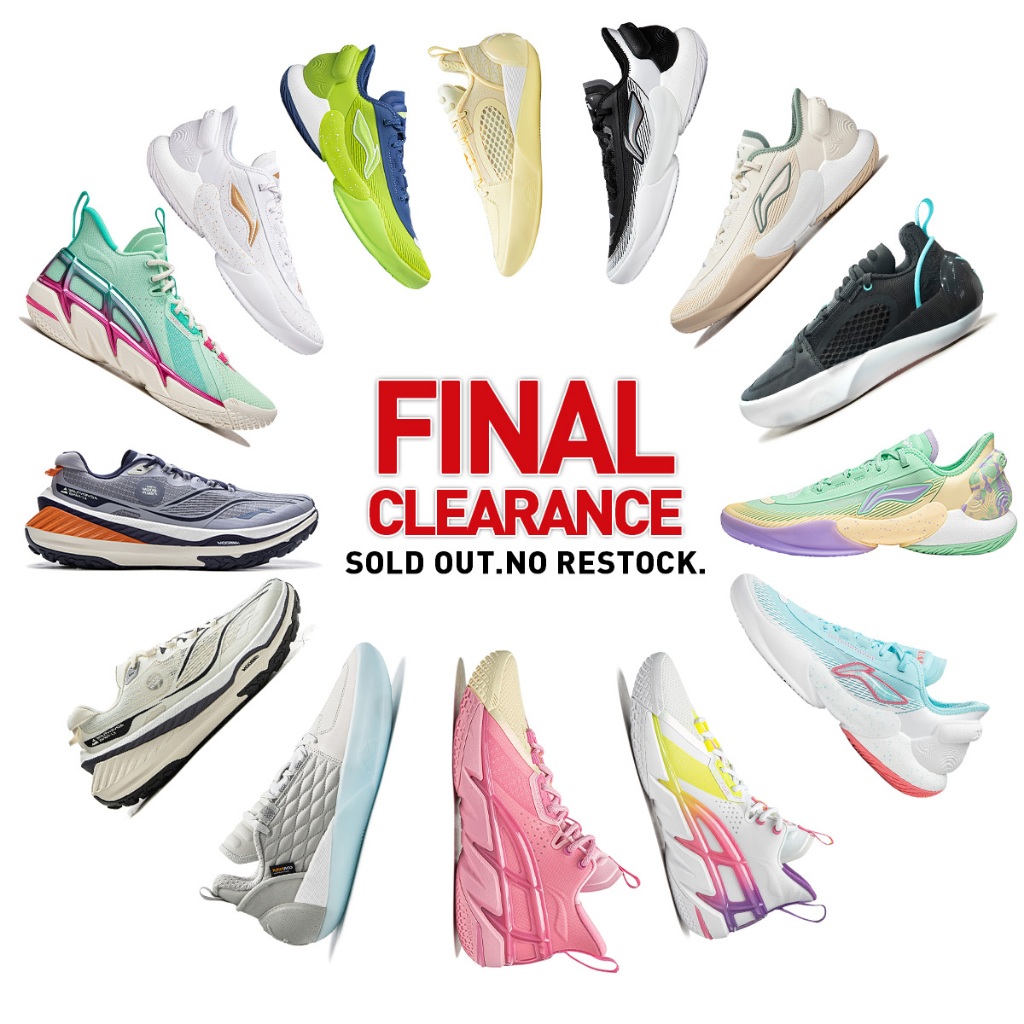รองเท้ากีฬา Li-Ning ลดราคา | รองเท้าใส่ได้ทั้งชาย/หญิง บุนวมกันลื่นทุกฤดูกาล (เชือกรูด)