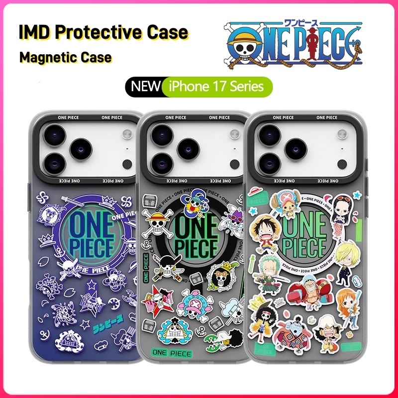 One Piece รวมทุกอย่างกันกระแทก IMD เคสสําหรับ iPhone 17 Pro Max/17 Pro/17 Air/17 ฝาครอบ