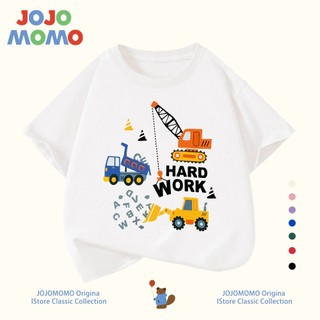 【พร้อมส่งภายใน 24 ชม】 เสื้อยืดเด็กผู้ชาย ลายรถยนต์ ผ้าคอตตอน 100% นุ่ม ใส่สบาย ระบายอากาศดี