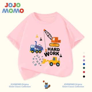 【พร้อมส่งภายใน 24 ชม】 เสื้อยืดเด็กผู้ชาย ลายรถยนต์ ผ้าคอตตอน 100% นุ่ม ใส่สบาย ระบายอากาศดี