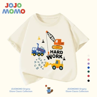 【พร้อมส่งภายใน 24 ชม】 เสื้อยืดเด็กผู้ชาย ลายรถยนต์ ผ้าคอตตอน 100% นุ่ม ใส่สบาย ระบายอากาศดี