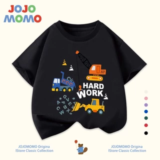【พร้อมส่งภายใน 24 ชม】 เสื้อยืดเด็กผู้ชาย ลายรถยนต์ ผ้าคอตตอน 100% นุ่ม ใส่สบาย ระบายอากาศดี