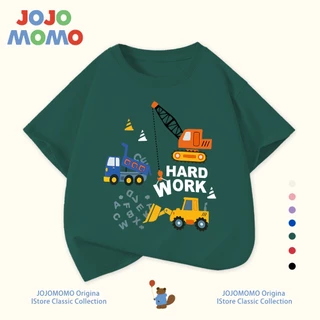 【พร้อมส่งภายใน 24 ชม】 เสื้อยืดเด็กผู้ชาย ลายรถยนต์ ผ้าคอตตอน 100% นุ่ม ใส่สบาย ระบายอากาศดี