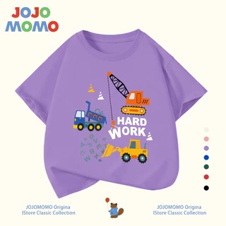 【พร้อมส่งภายใน 24 ชม】 เสื้อยืดเด็กผู้ชาย ลายรถยนต์ ผ้าคอตตอน 100% นุ่ม ใส่สบาย ระบายอากาศดี