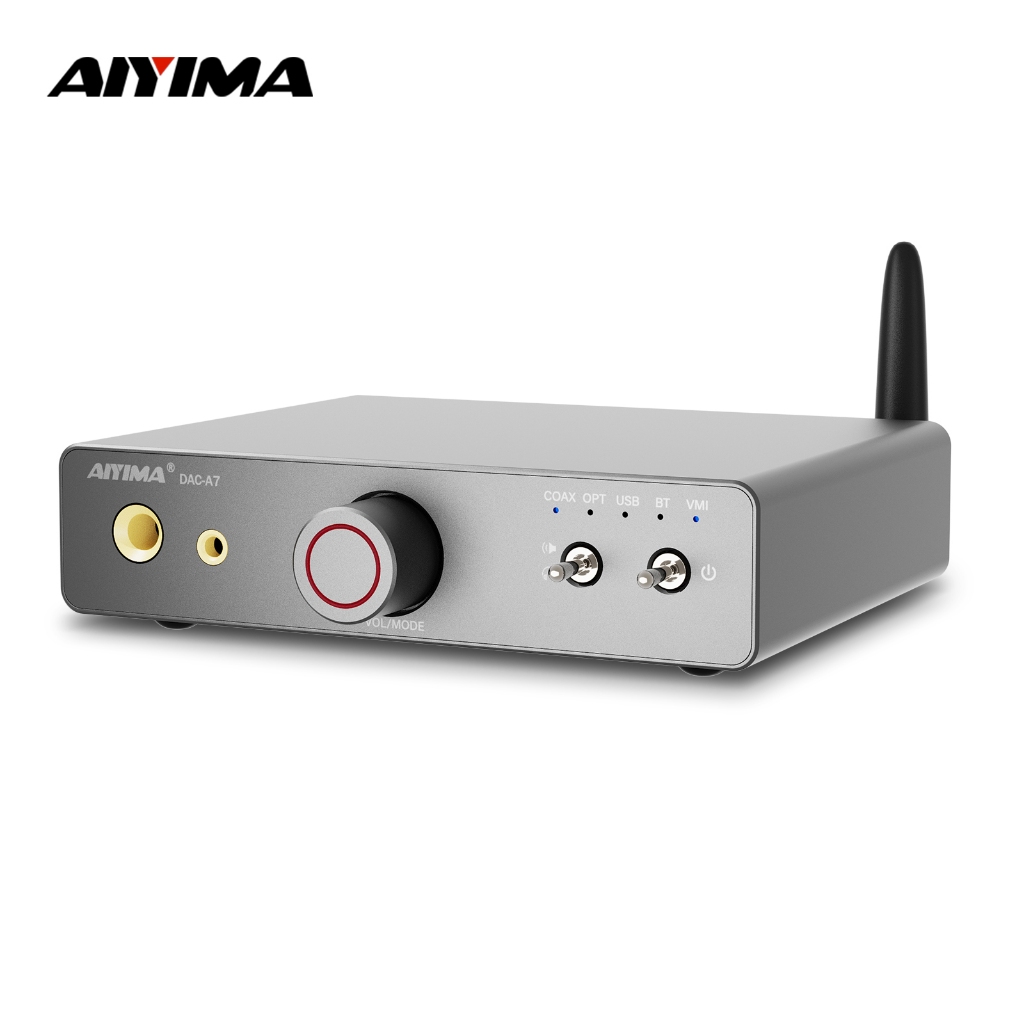 AIYIMA DAC-A7 HIFI เครื่องขยายเสียงหูฟัง ES9038Q2M เสียง USB ถอดรหัส Preamp บลูทูธ 5.4 สําหรับ 3.5/6.35 มม.หูฟัง Active ลําโพง