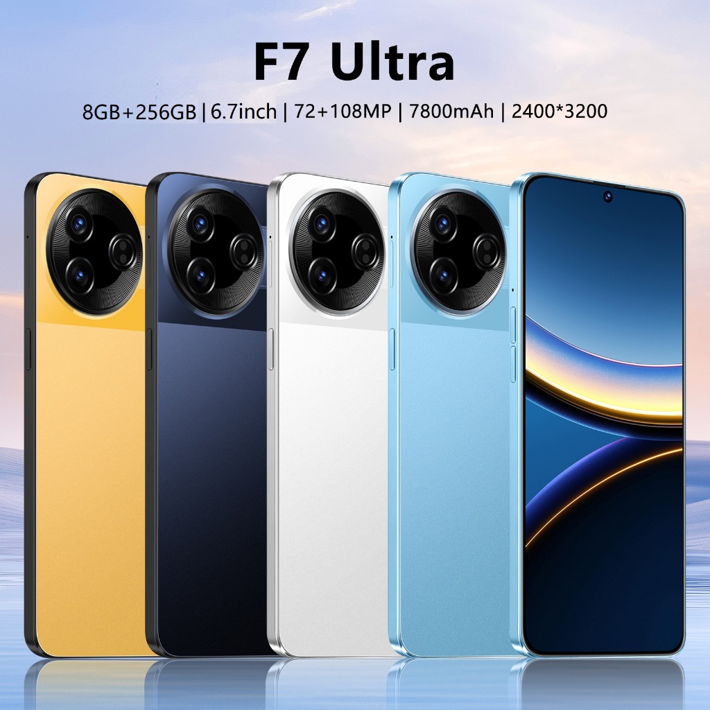 F7 Ultra 4G/5G สมาร์ทโฟน 6.7 นิ้วหน่วยความจําหน้าจอ 8GB + 256GB กล้อง 72MP + 108MP Android 14.0
