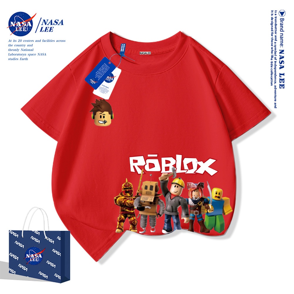 NASA เสื้อยืดเด็ก Robloxลายการ์ตูน 100% Cotton เสื้อเด็กผู้ชาย คุณภาพดี สบายและนุ่ม เหมาะสำหรับใส่ในฤดูร้อน