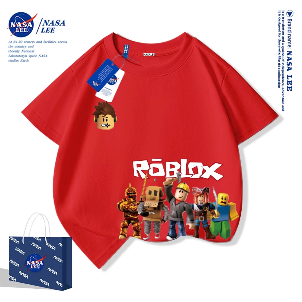 NASA เสื้อยืดเด็ก Robloxลายการ์ตูน 100% Cotton เสื้อเด็กผู้ชาย คุณภาพดี สบายและนุ่ม เหมาะสำหรับใส่ในฤดูร้อน