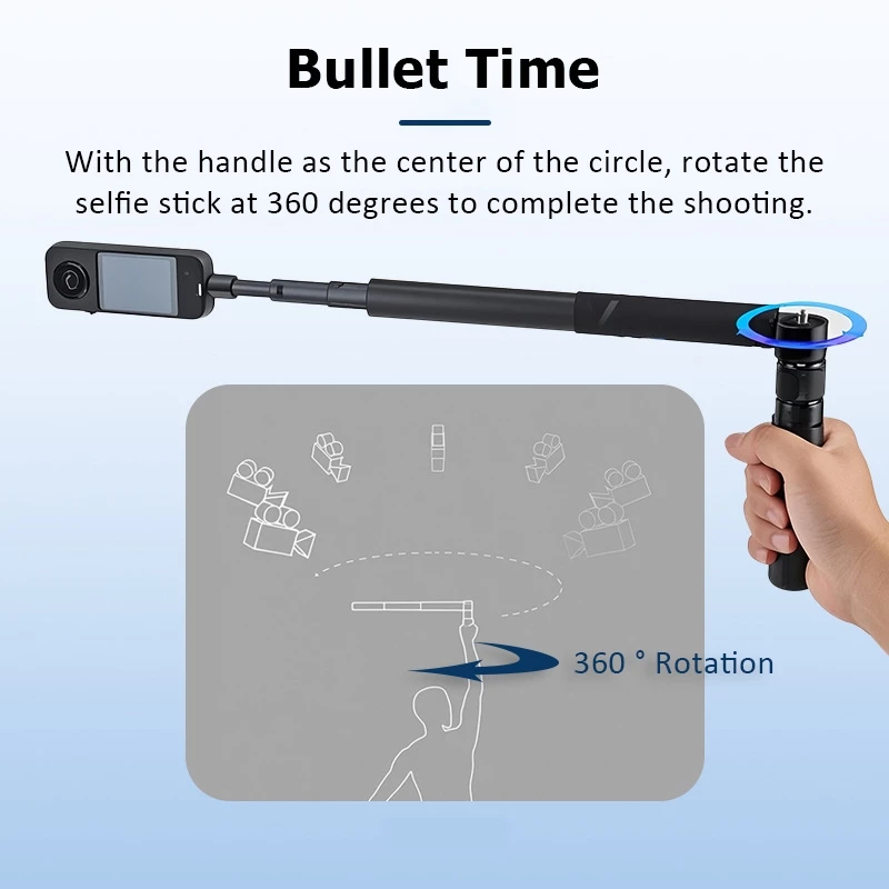 【พร้อมส่ง】ด้ามจับโรตารีขาตั้งขาตั้งกล้องตั้งโต๊ะสําหรับ DJI Osmo 360 / Insta360 X5 X4 X3 / อุปกรณ์เสริมสําหรับกล้อง Gopro พร้อมสกรู 1/4 thumbnail 5