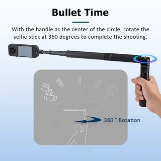 【พร้อมส่ง】ด้ามจับโรตารีขาตั้งขาตั้งกล้องตั้งโต๊ะสําหรับ DJI Osmo 360 / Insta360 X5 X4 X3 / อุปกรณ์เสริมสําหรับกล้อง Gopro พร้อมสกรู 1/4