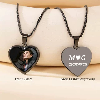 ของขวัญรับปริญญา มิเกลล่า สร้อยคอรูปถ่ายคู่เปลี่ยนสีเมื่ออุ่น สร้างสรรค์ และน่าสนใจ ไม่ซีดจาง และกันน้ํา เหมาะสําหรับมอบของขวัญเซอร์ไพรส์