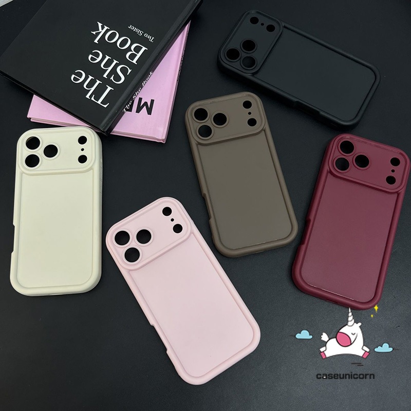 Simple สีทึบซิลิโคนเหลวสําหรับIPhone 17 13 16 11 14 XR X 15 12 Pro Max XS MAX 7 16 8 6 6s Plus SE 2020 Macaronเรืองแสงสีลูกกวาดแองเจิลตานุ่มกรณี