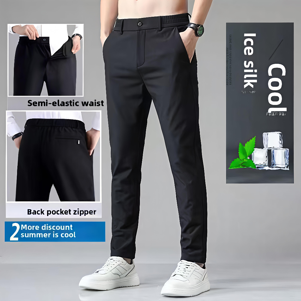 กางเกงลําลอง ทรงตรง พลัสไซซ์ สําหรับผู้ชาย กางเกงขาเต่อผู้ชาย2025 M-3XL
