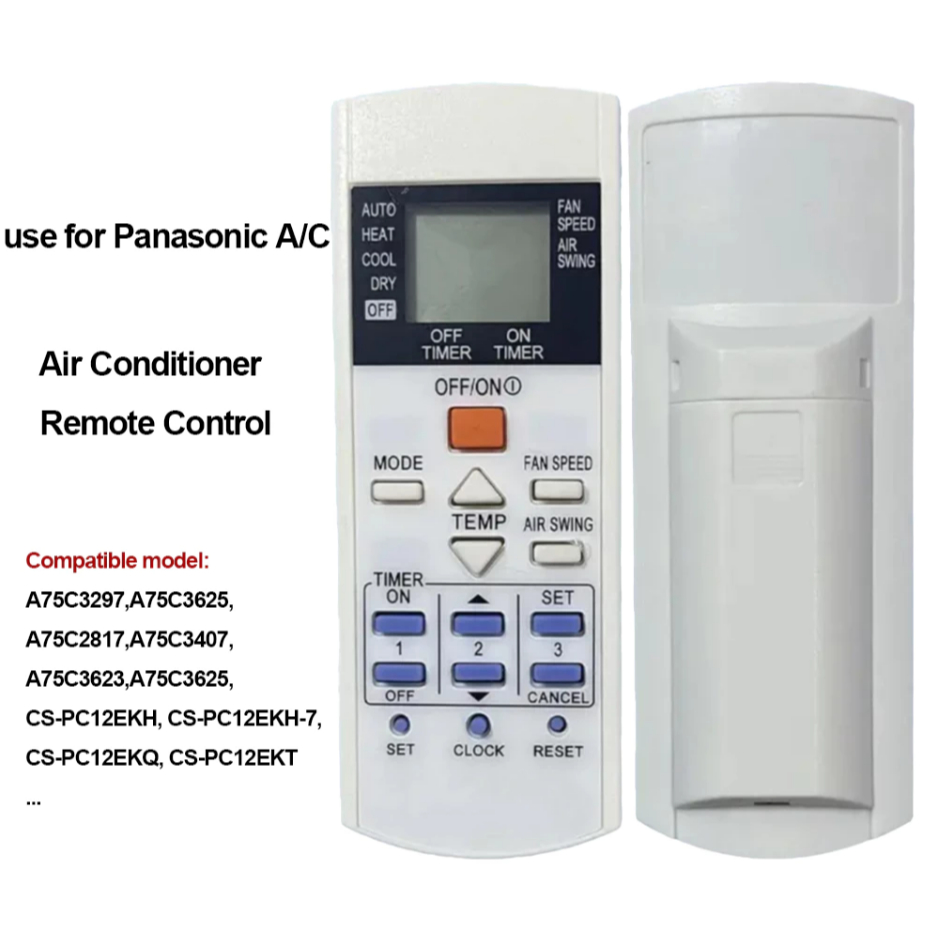 รีโมทคอนโทรลเครื่องปรับอากาศ Panasonic เหมาะสําหรับ A75C3297 A75C3623 เครื่องปรับอากาศแยก (ใช้โดยตรงไม่มีการตั้งค่า)