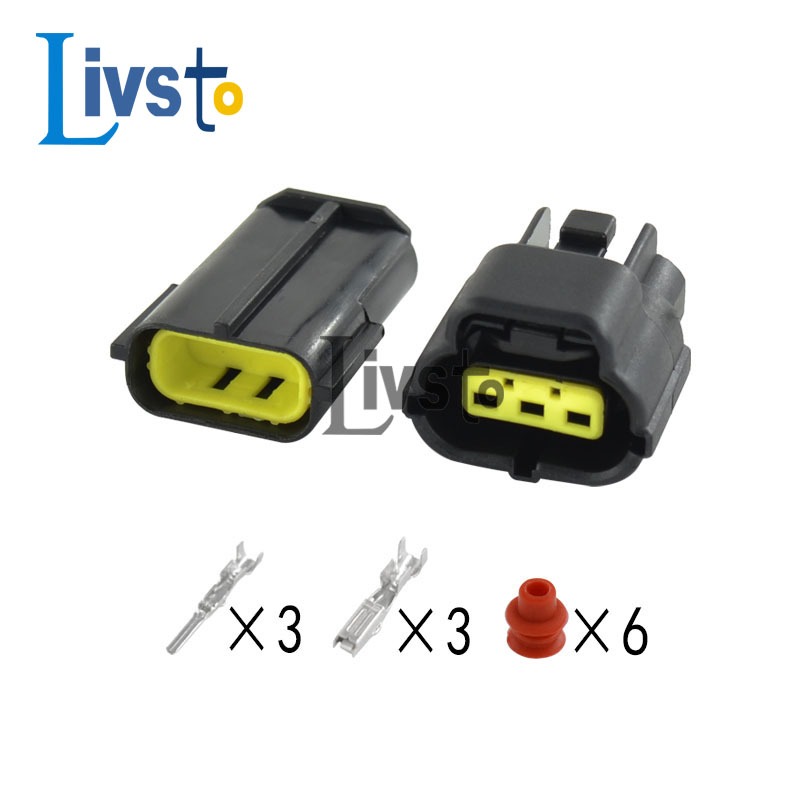 1pcs 3 Pin Way AMP 1.8seriesAuto ขั้วต่อสายไฟกันน้ํารถปิดผนึกรถบรรทุก Denso ชายหญิงปลั๊กซ็อกเก็ต 174359-2 174357-2 G40 G41