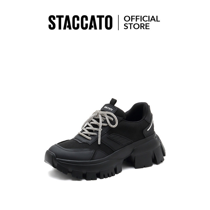 Staccato รองเท้าผ้าใบย้อนยุคสำหรับผู้หญิง พื้นหนาเพิ่มความสูง ECE11 ECE09