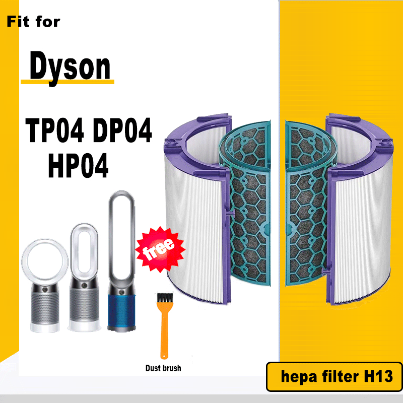H13 ตัวกรองถ่านกัมมันต์ Hepa สําหรับเครื่องฟอกอากาศ Dyson TP04 DP04 HP04