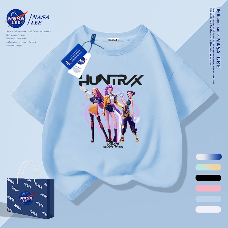 [จัดส่งในวันเดียวกัน] นาซ่า เสื้อยืดผ้าฝ้ายแท้ ฟิตหลวมสำหรับทั้งชายและหญิง ระบายอากาศและดูดซับเหงื่อดี