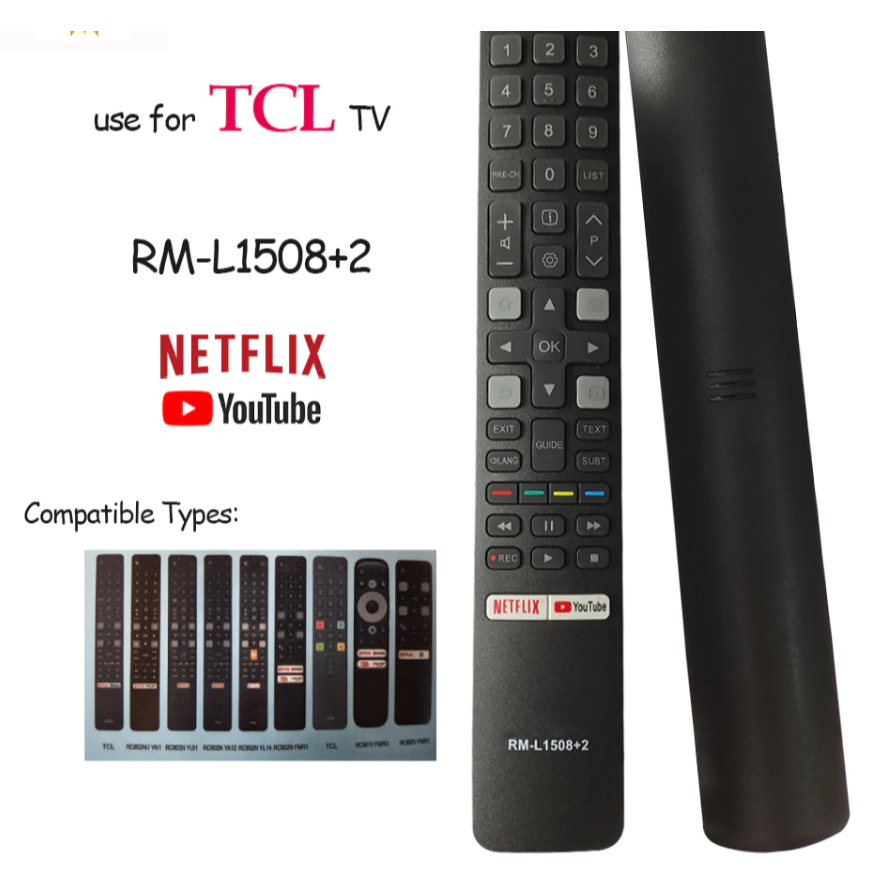 RM-L1508 Universal Controller เหมาะสําหรับ TCL LCD/LED/สมาร์ททีวีรีโมทคอนโทรล Universal สําหรับทุกรุ่น NETFLIX/YouTube