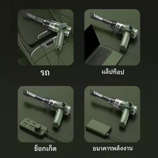 JAMAY ที่ดูดฝุ่นไร้สาย เครื่องดูดฝุ่น กําจัดไรฝุ่น ความถี่สูง เครื่องดูดในรถ เครื่องพกพา เป่า เป่าลม ออลอินวัน ใช้ได้ทั้งที่บ้านและในรถ ไร้สาย V03 V01