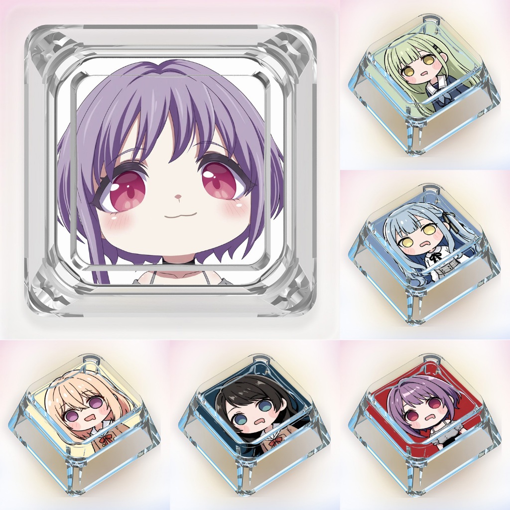 Ave Mujica Keycaps การ์ตูนน่ารัก Custom Keycaps คีย์บอร์ดแบบกลไกโปร่งใส Keycaps