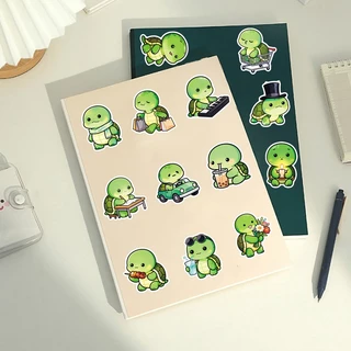 น่ารัก 50 ชิ้นการ์ตูน Bean eyed เต่าสติกเกอร์สําหรับโทรศัพท์แล็ปท็อปสมุดภาพ Art หมวกกันน็อกสติกเกอร์ Graffiti กันน้ํา DIY