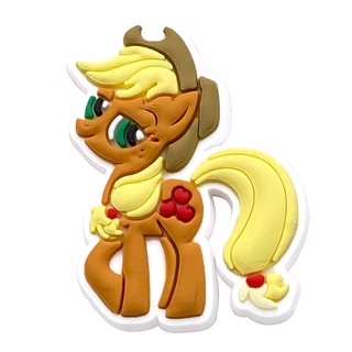 MEIDJ Pony Charms น่ารัก สำหรับตกแต่งรองเท้าแตะ PVC พร้อมปุ่มยึด