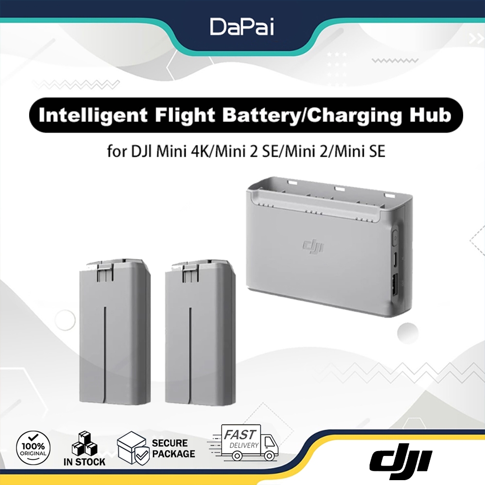 แบตเตอรี่เที่ยวบินอัจฉริยะ DJI และฮับชาร์จสองทางสําหรับ DJI Mini 4K/Mini 2 SE/Mini 2/Mini SE