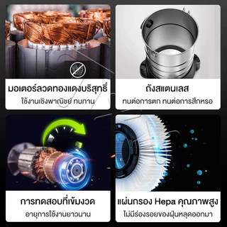 TIXX Vacuum Cleaner เครื่องดูดฝุ่นอุตสาหกรรม 35L 2200W Dry/Wet/Blow 3-in-1 เครื่องดูดฝุ่น ถังสแตนเลส