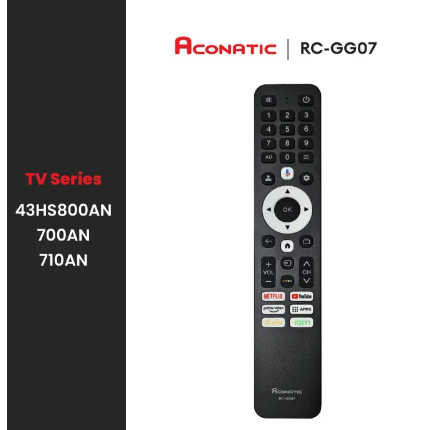 Aconatic รีโมทคอนโทรลรุ่น RC-GG07 Series 700AN 710AN และทีวี 43HS800AN รีโมทคอนโทรล (รับประกัน 3 เดื