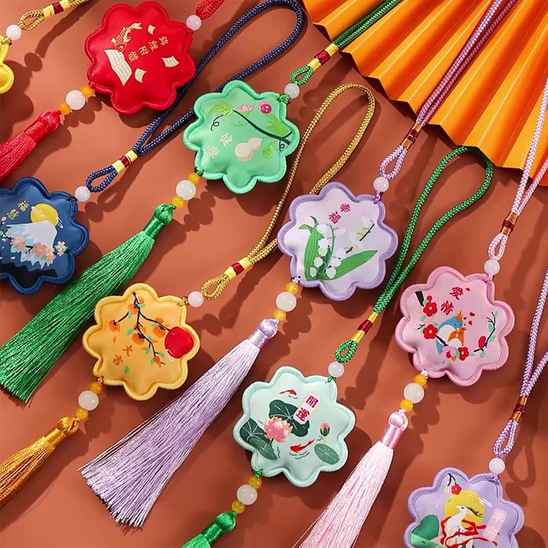 สไตล์จีน Peace Blessings ชุด DIY เพื่อการทำแอมเบลท์แบบครอสสติช อุปกรณ์ครบเซ็ต เป็นของขวัญพิเศษสำหรับคนรักและเพื่อนสนิท