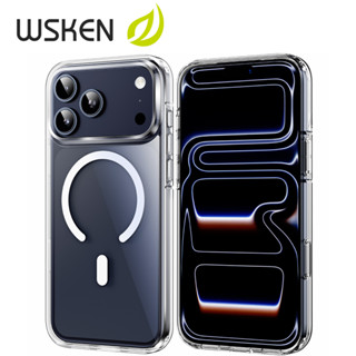 WSKEN โปร่งใส แม่เหล็ก เคส สำหรับ iPhone 17ProMax 16ProMax M…