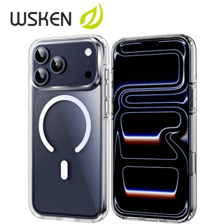 WSKEN โปร่งใส แม่เหล็ก เคส สำหรับ iPhone 17ProMax 16ProMax Magnetic Case กันกระแทก ไอโฟน 17Pro/17/16Pro/16Plus/16/15ProMax เคสโทรศัพท์