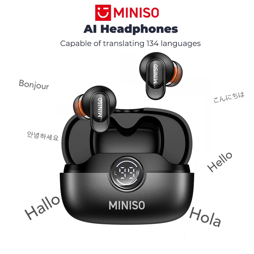 Miniso MS105 หูฟัง AI แปลภาษา 134 ภาษา Bluetooth 6.0 55H ANC thumbnail 3