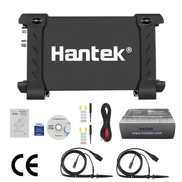 Hantek 6022BE 2 ช่อง 20Mhz มือถือแบบพกพาวินิจฉัยอัตโนมัติ Oscilloscope