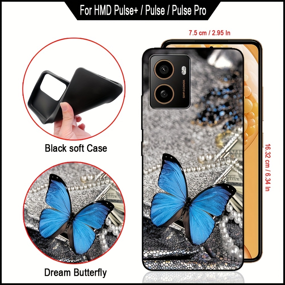 เคสโทรศัพท์ TPU ผีเสื้อในฝันเหมาะสําหรับ Nokia HMD Pulse/Pulse+/ Pulse Pro