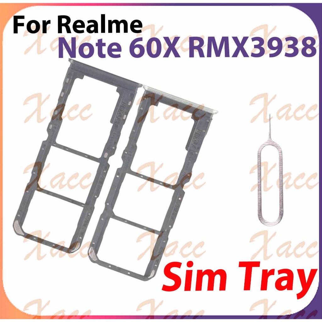 สําหรับRealme Note 60x 4G RMX3938 ถาดซิมการ์ดผู้ถือสล็อตการติดตั้งเปลี่ยนโทรศัพท์